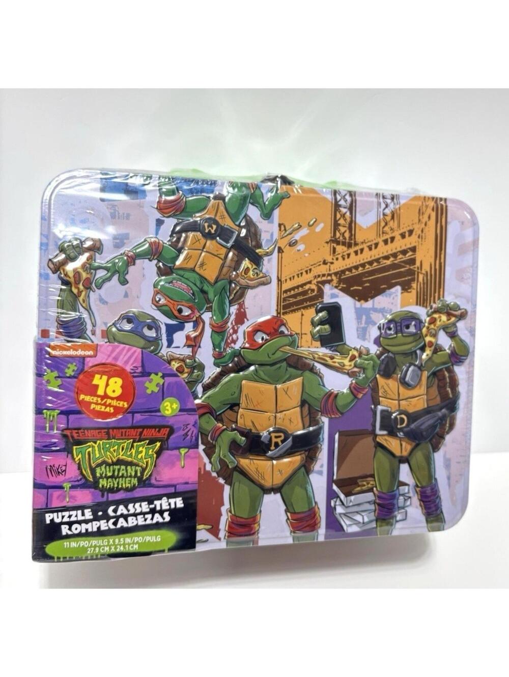 Teenage Mutant Ninja Turtles Mutant Mayhem Lunch Box & 48-Piece Puzzle Set NEW